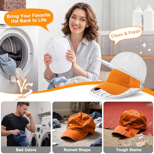 Hat Washer Cage Hat Cleaner for Baseball Caps Fit for Adults and Kids Hats, White
