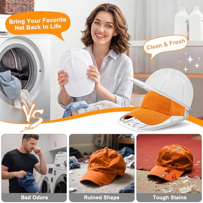Hat Washer Cage Hat Cleaner for Baseball Caps Fit for Adults and Kids Hats, White