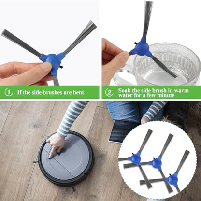 Side Brush - Replacement for Eufy RoboVac 11S, 12, 15T, 15C, 25C, 30, 30C, 35C, 11S Max & 25C Max. G10, G20, G30, Edge, G30 Hybrid, Robot Vacuum Replacement - 6Pack
