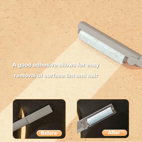 Mini Reusable Lint Roller 6 Pack, Washable Sticky Gel Lint Remover, Grey - color: 6 Pack, Grey