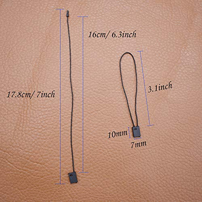 7 Inch Hang String Tag Fasteners Nylon Snap Lock Pin Loop Fastener Hook Ties 1000Pcs (Black)