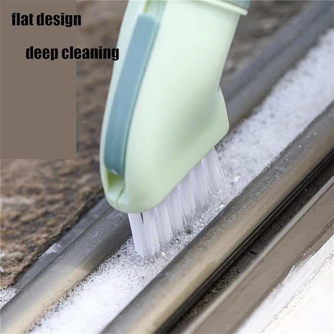 Multi-use Cleaning Brush Can Be Connected to Mineral Water Bottle, Multi-Purpose Bottle Gap Cleaning Brush (Green), 2 pcs - color: Green