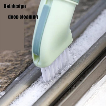 Multi-use Cleaning Brush Can Be Connected to Mineral Water Bottle, Multi-Purpose Bottle Gap Cleaning Brush (Green), 2 pcs - color: Green