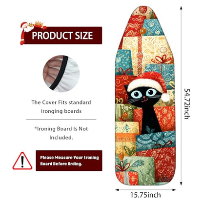 Nuxovilar Winter Black Cat Ironing Board Cover 15x54 Polyester - color: Yvc08813-a
