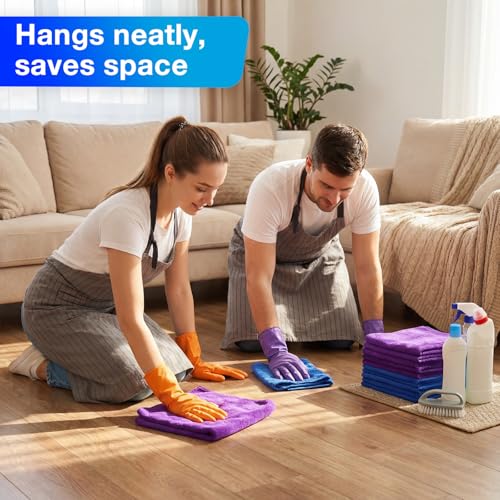 Nuenen Car Microfiber Clean Cloths, Purple,Blue, 16 x 16 Inch, 60 Pcs - color: Purple,blue, size: 16 x 16 inches