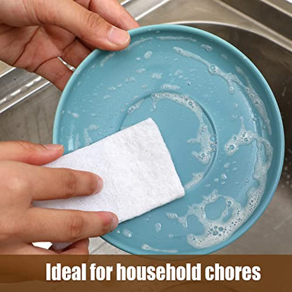 Eaasty 20 Pcs White Scrubbing Pad Non Scratch Scouring Pads, 4.5 x 9.8 Inch - size: 4.5 x 9.8 Inch