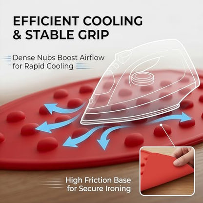 Silicone Iron Rest Pad, Red - color: Red