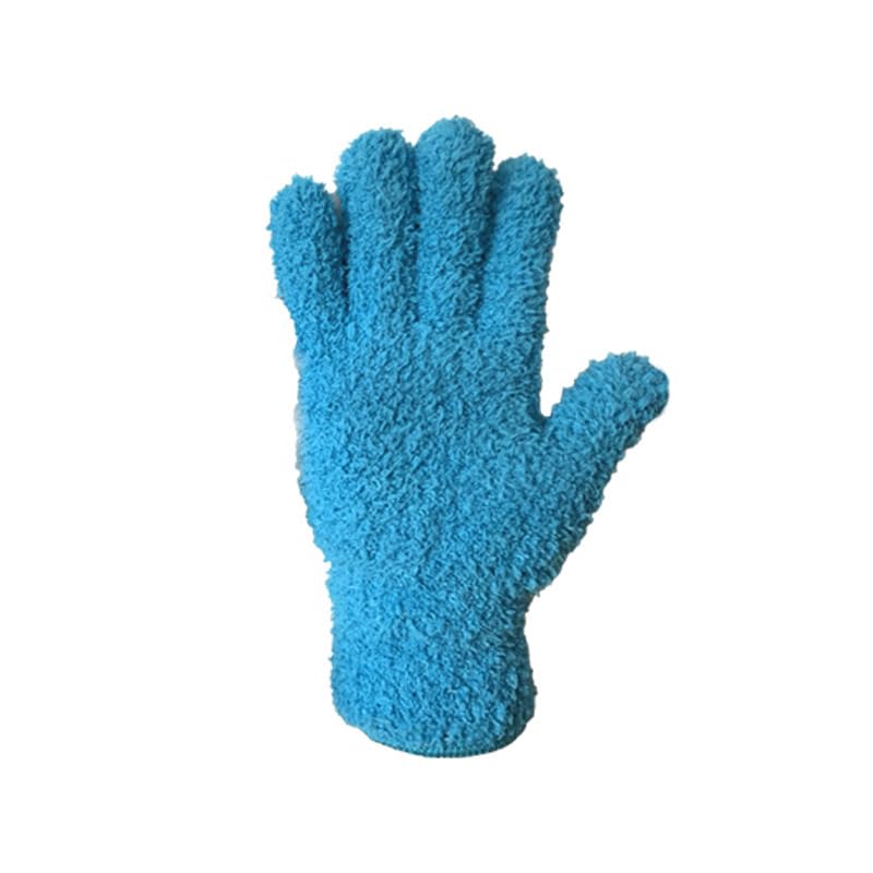 2pcs Microfiber Dusting Gloves, Reusable Coral Fleece Housework Absorbent Gloves, Suitable for Boats, RVs, Swimming Pools, Cars, Home Cleaning, Blinds and Furniture, Blue