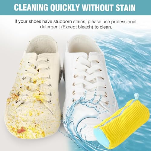 Shoe Washing Machine Bag, Shoe Laundry Bag for Washer and Dryer - color: Yellow, size: 2 PACK