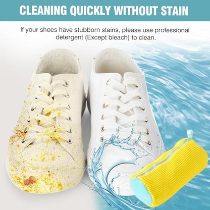 Shoe Washing Machine Bag, Shoe Laundry Bag for Washer and Dryer - color: Yellow, size: 2 PACK