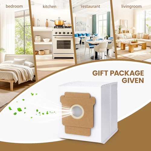 12-pack of 2.8L disposable dust bags replacement Parts for Roomba 2 Essential Vac Q0520, Roomba105,104/105 Combo,Plus 405/505/504 Combo,Y0140,Y0110,Q0120,Q011,Max 705 Robot Vacuum Cleaner