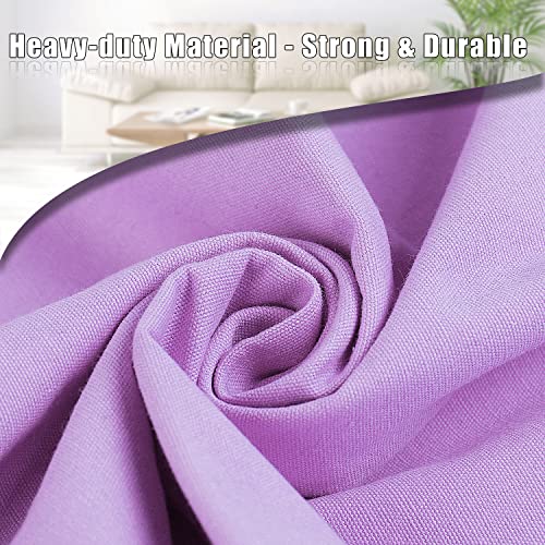 Sanlykate Large Canvas Cotton Laundry Bag with Drawstring & Handles, Heavy Duty Durable Dirty Clothes Organizer, Tear Resistant Hamper Liner Storage Bag, Travel Sack, 25.5 x 34inch - Purple - color: Purple