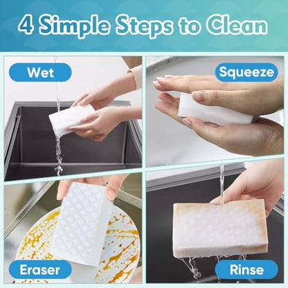 GLIMGLINT 96 PK Magic Sponges Cleaning Eraser, Powerful Scrubber Foam Pads