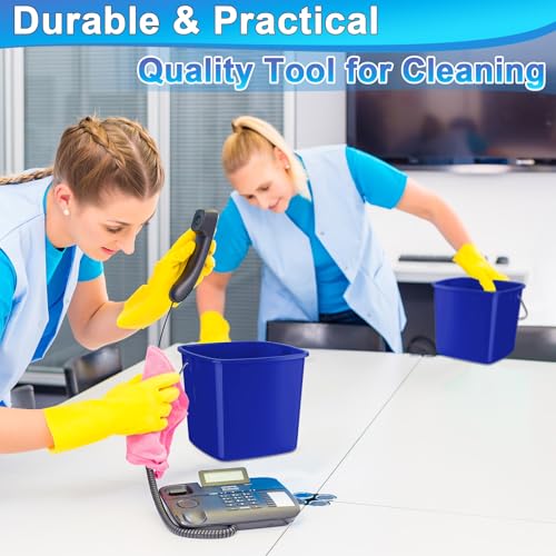 Zhehao 6 Pcs 3 Quart Small Sanitizer Cleaning Bucket, Dark Blue - color: Dark Blue