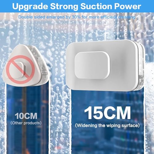 Magnetic Windshield Cleaner Tool Set, Widen Double-Sided Magnetic Window Cleaner Tool, Windshield Magnetic Car Window Cleaner, Glass Thickness 3-10mm for High Rise Car Glazed.