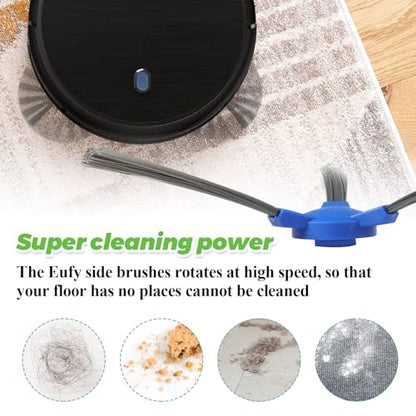 Side Brush - Replacement for Eufy RoboVac 11S, 12, 15T, 15C, 25C, 30, 30C, 35C, 11S Max & 25C Max. G10, G20, G30, Edge, G30 Hybrid, Robot Vacuum Replacement - 6Pack