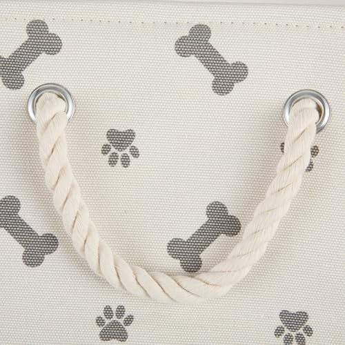 Bone Dry Pet Storage Collection Paw and Bone Print, Medium Rectangle, 16x10x12, Gray - color: Gray, size: Medium Rectangle, 16x10x12"