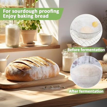 MAQIHAN 200 Bowl Covers Bread Proofing - Extra Large Plastic Wrap for Food - size: Large