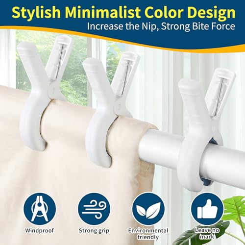 Senbowe Extra Large 6 Pack Beach Towel Clips, 5.1 Inch Pool Chair Clips,Heavy Duty Plastic Clothes Pins,Quilt Drying Clips,Windproof Clothes Clips,Keep Your Towel,Blankets to Dry on Clothesline - color: Blue, Khaki (5.1 Inch)