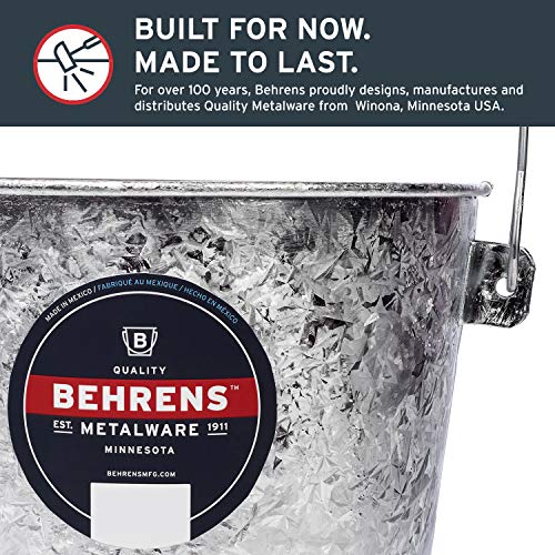 Behrens Hot-Dipped Galvanized Steel Utility Pail - size: 15 quarts, style: Hot Dipped