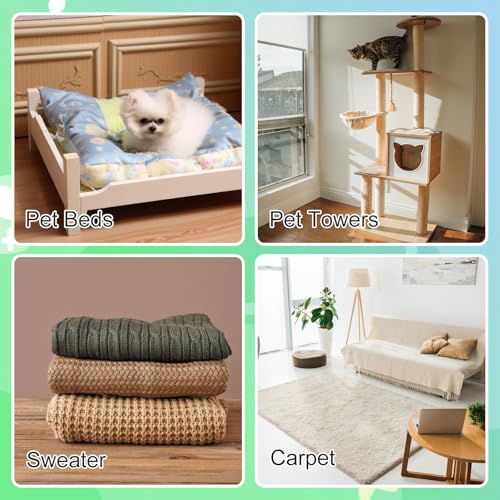 Honeydak 3 Pieces Hair Remover Tool Dog Hair Remover Pro Silicone Cleaner Brush Roller Fuzz Hairball Brush for Carpet Rake, Car Mat, Couch, Pet Bed, Clothes(Green, Light Blue) - color: Green, Light Blue