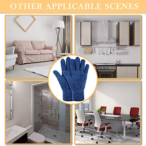 Patelai 3 Pairs Microfiber Dusting Gloves for Plants Leaf, Medium - color: Black, Navy, Yellow, size: Medium