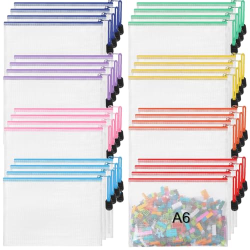 Jetec 32 Mesh Zipper Bags Bikini, Cute Color, 7.5 x 5 Inch, 32 Pcs - color: Cute Color, size: 7.5 x 5 Inch