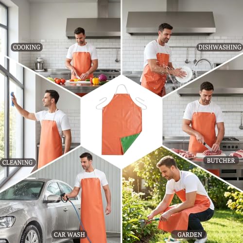 Nanxson Waterproof Apron Heavy Duty Industrial Work Apron - color: Orange