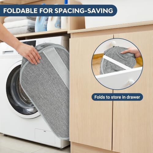 100L Collapsible Laundry Baskets, Foldable Dual Handles Laundry Hamper Grey - color: 100L Gray