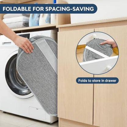 100L Collapsible Laundry Baskets, Foldable Dual Handles Laundry Hamper Grey - color: 100L Gray