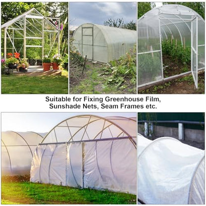 80PCS 3/4 inch Greenhouse Clips Black Greenhouse Clamps - color: Black