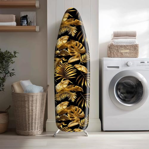 HOMETITUTE Blue Terrazzo Ironing Board Cover Stretch Fabric with Elasticity Velcro Fastening Modern Stone Pattern Ironing Board Cover 15x54 Inches Home Decor - color: Y25811034jh