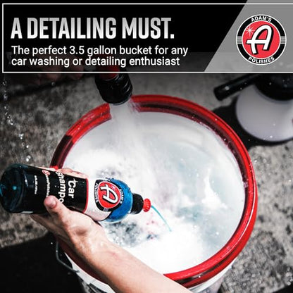 Adam's Polishes Wash Bucket (3.5 Gallon Bucket + Grit Guard) - Car Detailing Tool for Car Washing & Garage Storage | Stores Car Wash Soap, Foam Cannon, Foam Gun, Microfiber Towels & More - size: 3.5 Gallon Bucket + Grit Guard + Gamma Seal Lid