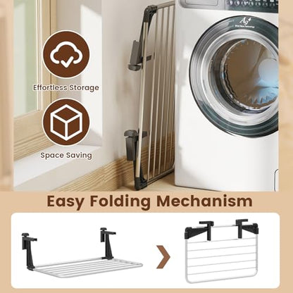 Tangkula Portable Clothes Drying Rack for Indoor & Outdoor Use(Small) - size: Small