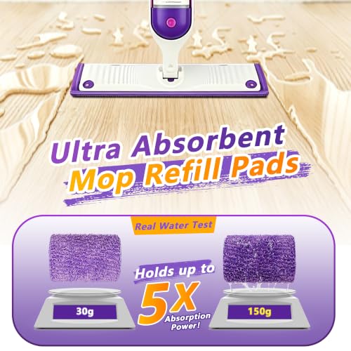 FIXSMITH Power Mop Pads Compatible with Swiffer Power Mop, 16 Pack Reusable PowerMop Refills for 13"-15" Spray Mops, Microfiber Household Replacement Pad for Floor Cleaning - size: 16 Pack
