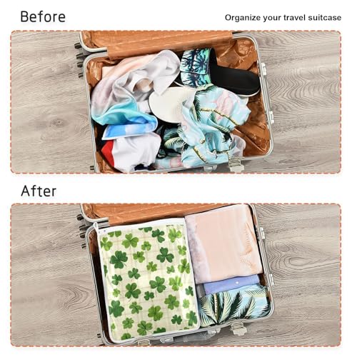 Mesh Laundry Bags Lingerie Bags for Washing Delicates 2 PCS Durable Wash Bag with Zipper Small and Medium Washable Beige Checkered Clovers - color: Beige Checkered Clovers