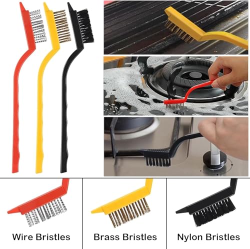 Crevice Cleaning Brush Set, 12Pcs Grout Cleaner Brush for Deep Cleaning Gap, Hard Bristle Scrub Brushes Tools, Cleaning Supplies for Household Use, Bathroom, Kitchen, Toilet, Window