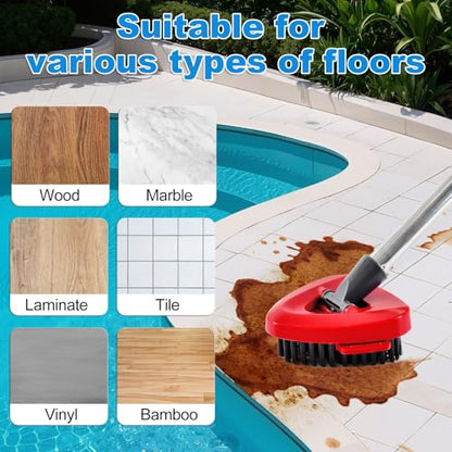 2 Pack Upgrade Scrub Brush Replace Heads Compatible with O Cedar EasyWring RinseClean 2 Tank Spin Mop, Scrubber Brush Mop Head for Ocedar Mop Scrub Brush of Hard Bristle to Floor Clean, Not for 1 Tank - size: 2 Pack Upgraded Scrub Brush for Ocedar 2 Tank