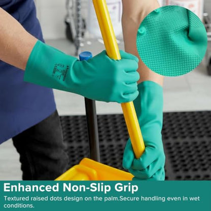 HandLove Green Chemical Resistant Nitrile Gloves - size: Small