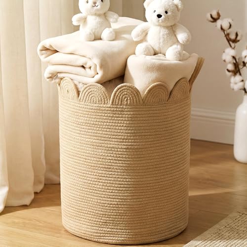 LemonRoad Round Woven Basket Brown, 15" L X 15" W X 20" H - color: Brown, size: 15" L X 15" W X 20" H