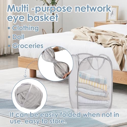 Foldable Pop Up Laundry Hamper,Dual-Use Laundry Basket