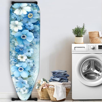 Nuxovilar Blue White Flowers Oil Painting Ironing Board Cover 15x54 - color: Ylu00789, size: 15×54 inch
