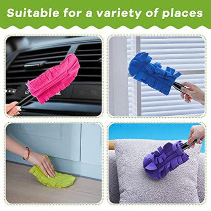 12 Pcs Reusable Duster Refills Washable Pads, Dark Color - color: Dark Color