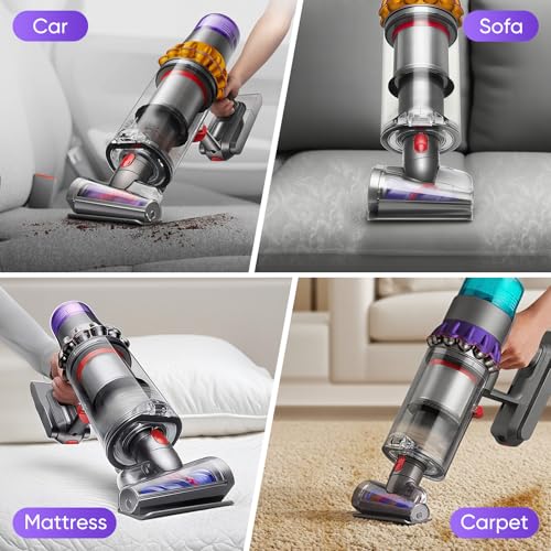 Mini Motorized Tool Brush Head Compatible with Dyson V7 V8 V10 V11 V15 Cordless Vacuum Cleaner, Handheld Couch Vacuum Attachment Anti-Tangle Replacement Parts Head Suitable for Long and Pet Hair - style: V7 V8 V10 V11 V15