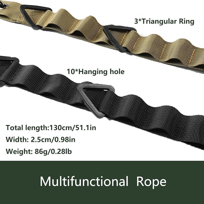 2-Pack Multifunctional Camping Utility Hanging Straps, Adjustable Tent Ropes, Outdoor Backpack Crossbody Shoulder Straps for Gear Storage, Trekking, Hammock Hanging Accessories