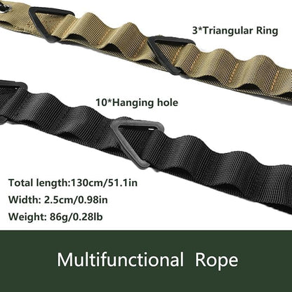 2-Pack Multifunctional Camping Utility Hanging Straps, Adjustable Tent Ropes, Outdoor Backpack Crossbody Shoulder Straps for Gear Storage, Trekking, Hammock Hanging Accessories
