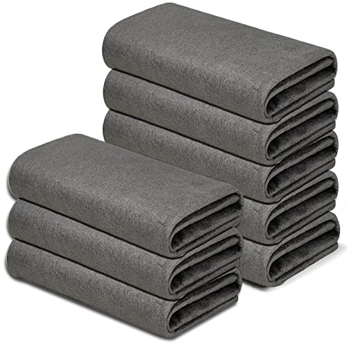 KTT Microfiber Cleaning Cloth, 12" x 16", 8 Pack - color: Dark Grey 8p