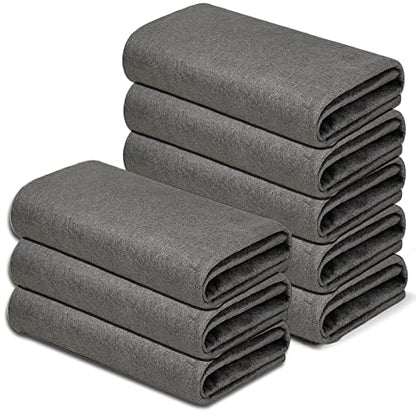KTT Microfiber Cleaning Cloth, 12" x 16", 8 Pack - color: Dark Grey 8p
