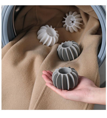 8 Pcs Reusable Laundry Balls Scrubbing Balls Gray White Washing Machine Special Ball Silicone Tidy Clothes Deep Cleaning Anti-Winding