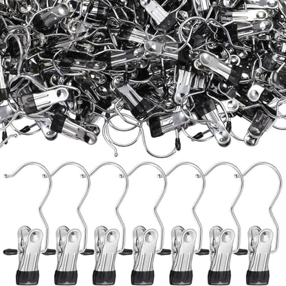 Yinder 250 Pcs Boot Hanger Clips Stainless Steel Hooks,Black - color: Black